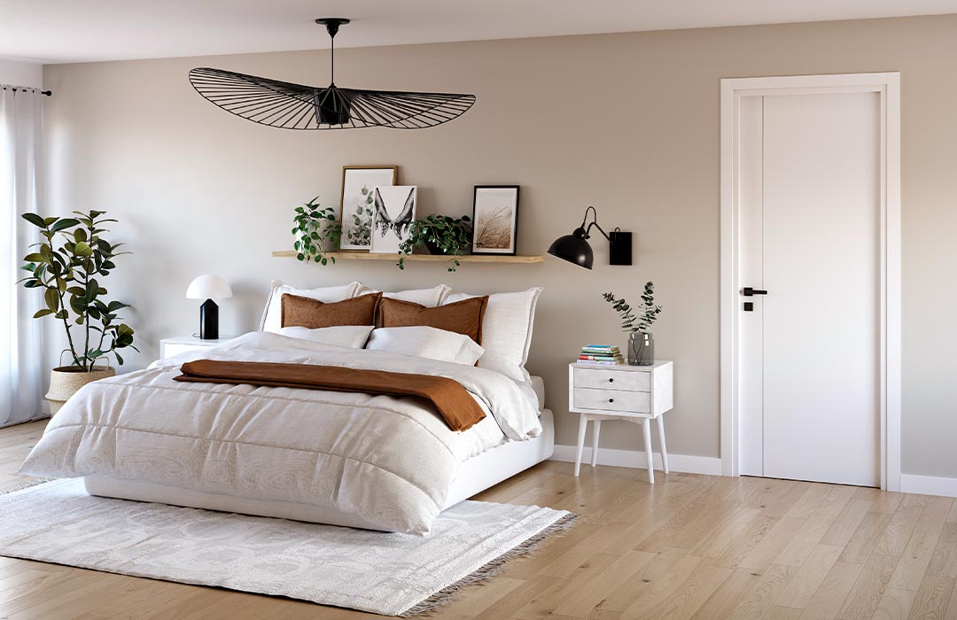 Porte intérieur Bosphore finititon blanc style scandinave
