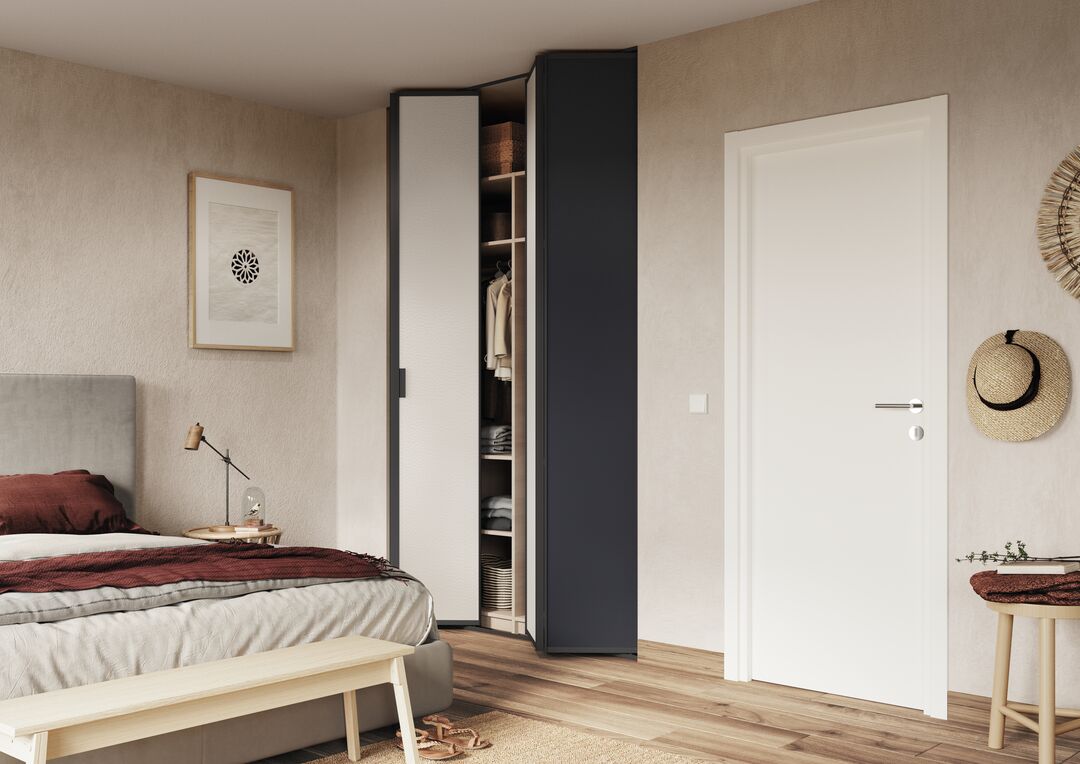 Porte de placard pliante chambre parentale