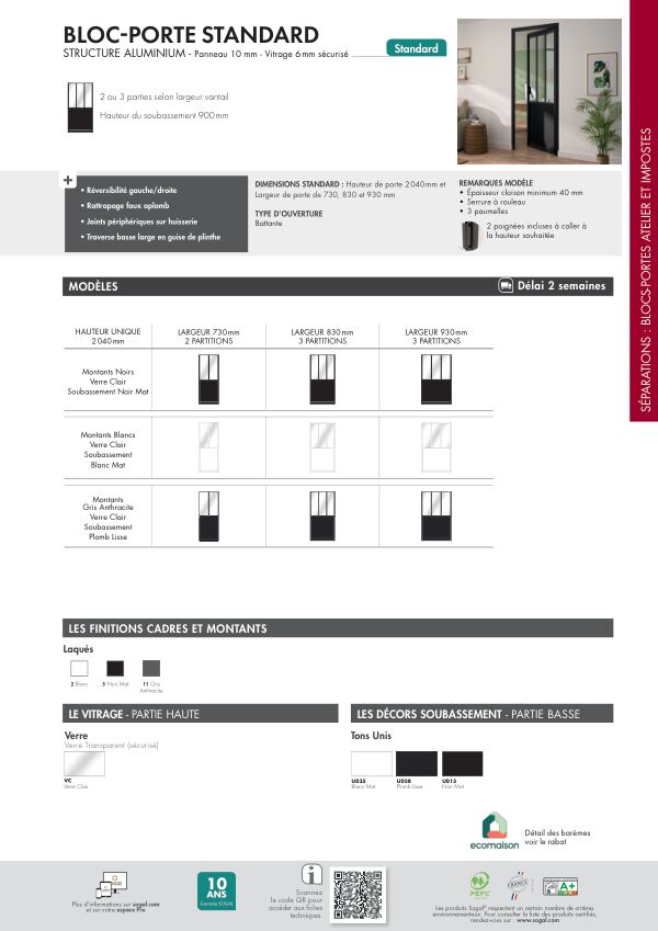  Porte intérieur Atelier Batignolles standard