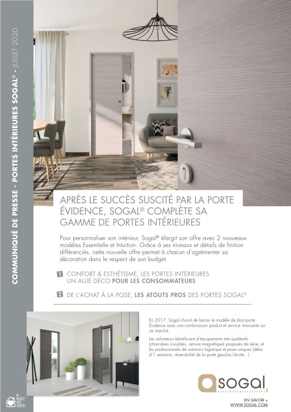 Communiqué de presse porte intérieures