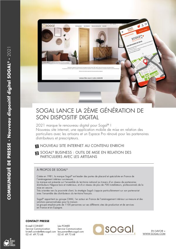 Communiqué presse digital site sogal
