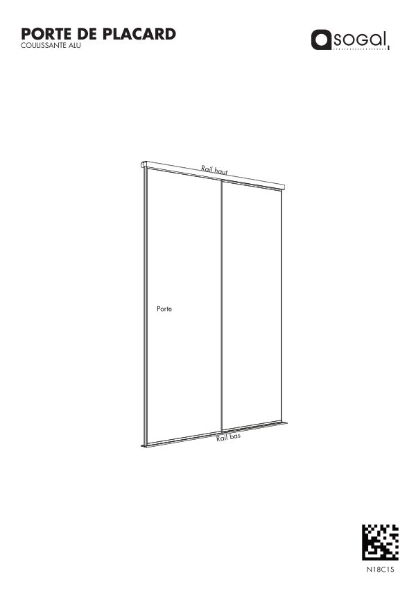 Notice de montage Sogal placard coulissant aluminium